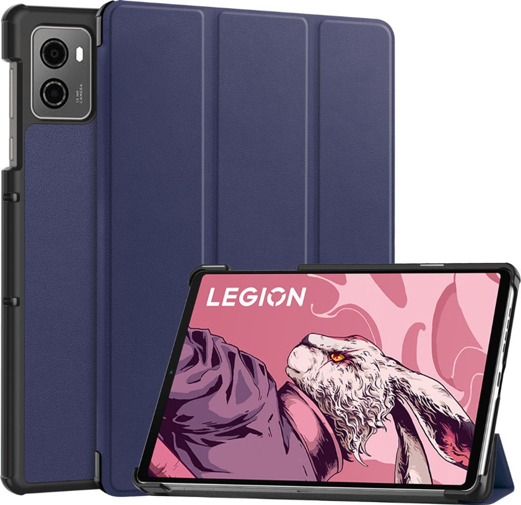 Case2go - Hülle kompatibel mit Lenovo Legion Tab (2023) - Auto/Wake-Funktion TPU Kunstleder Tablet Case Schutzhülle - Dunkelblau