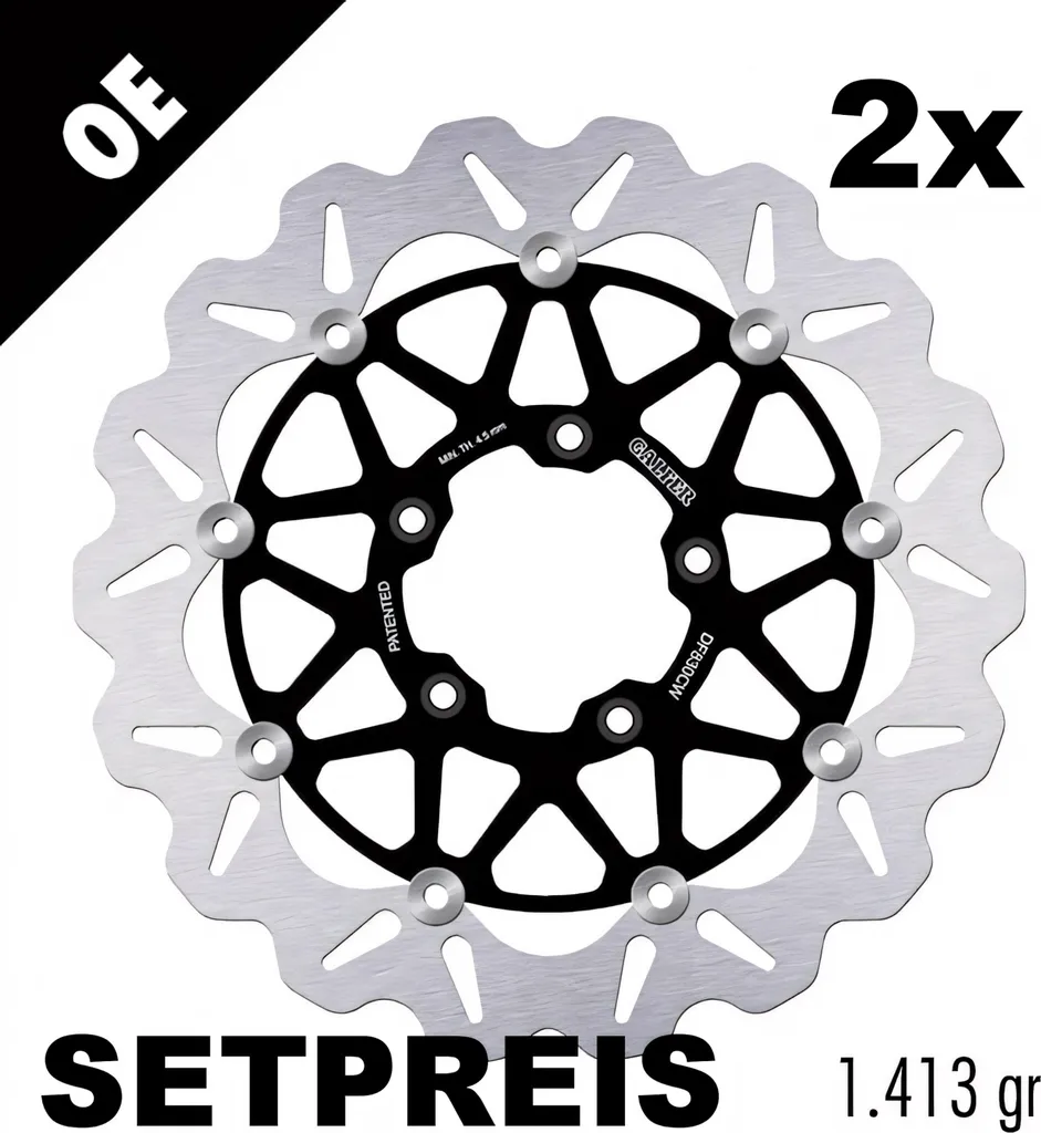 Paire de Disques de Frein Flottants Avant 320mm pour MV Agusta Rivale