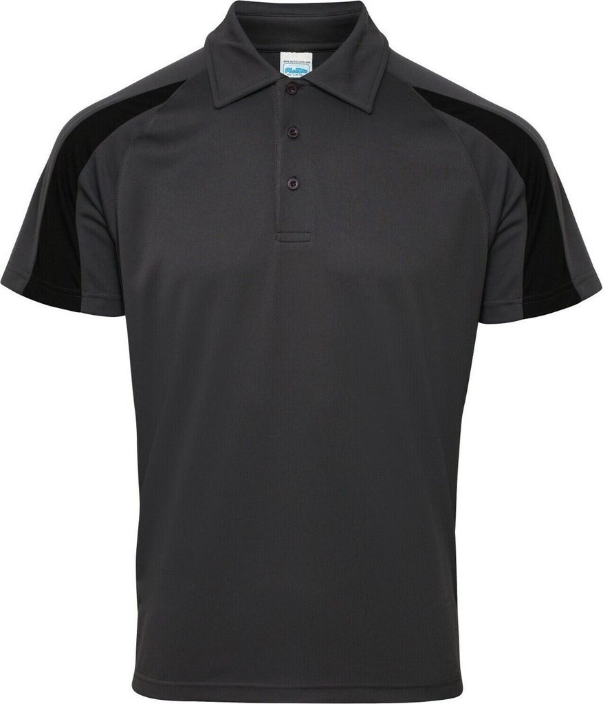 AWDis Cool - Poloshirt für Herren PC7061 (L) (Holzkohle/Pechschwarz)