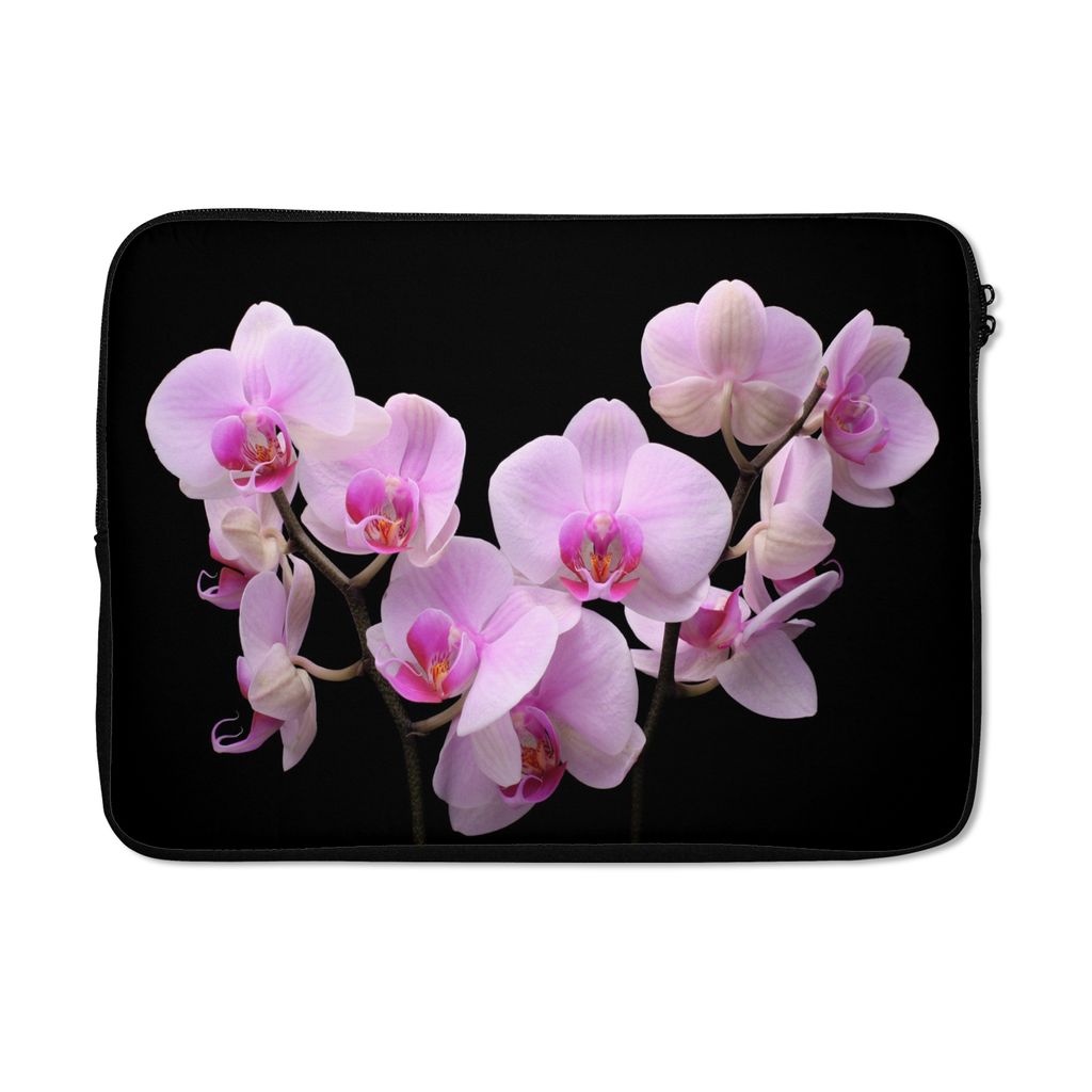MuchoWow Laptop Hülle 13 Zoll Orchidee - Blumen - Rosa - Flora Laptoptasche - Laptophülle - Sleeve - Rundumschutz