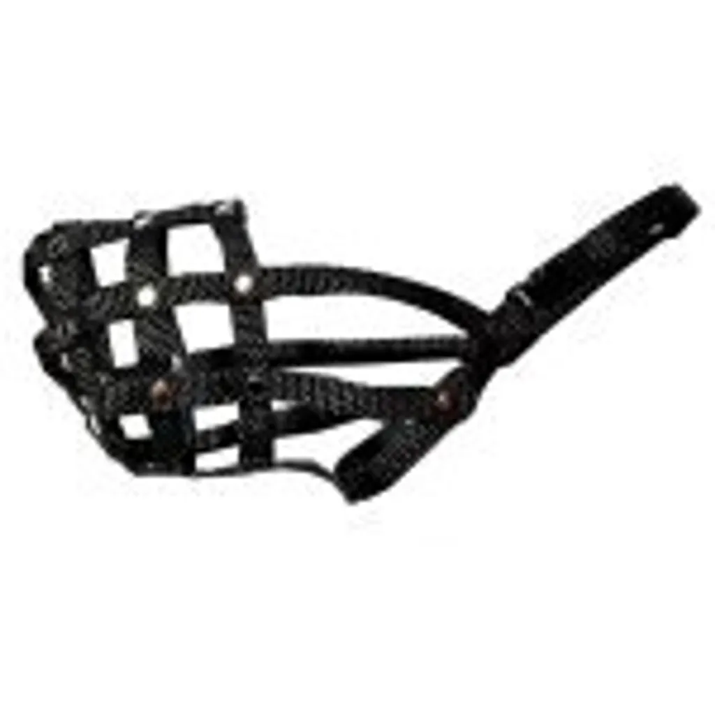 Museruola Addestramento Palkar Taglia 2 - Nylon Morbido Nero 22cm