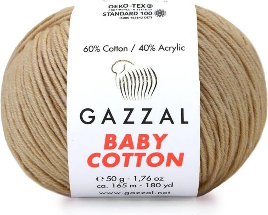 Gazzal Baby Bawełna: Miękka, przyjazna dla skóry wełna 50g Zdjęcie produktu 