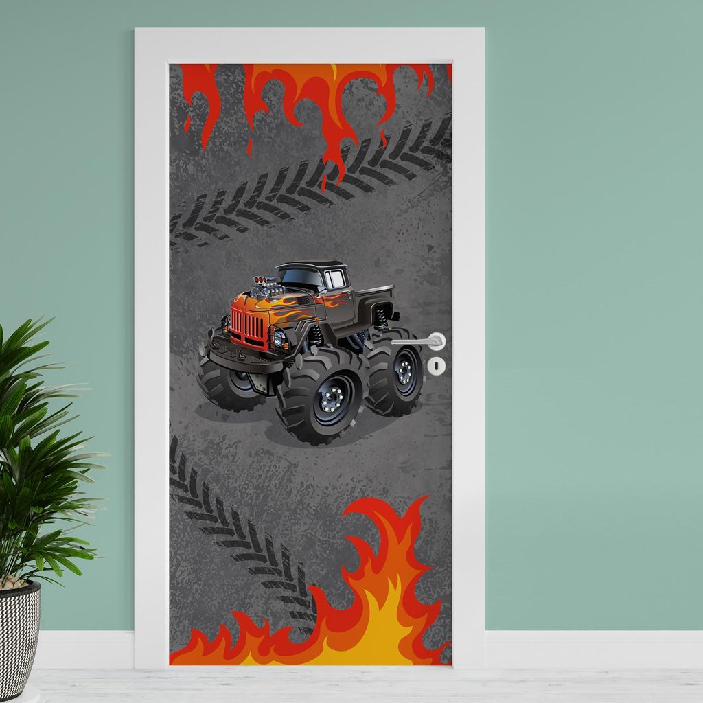 Türfolie "Monster Truck" 90x200cm Türposter Deko Aufkleber Folie Tapete TF04-14