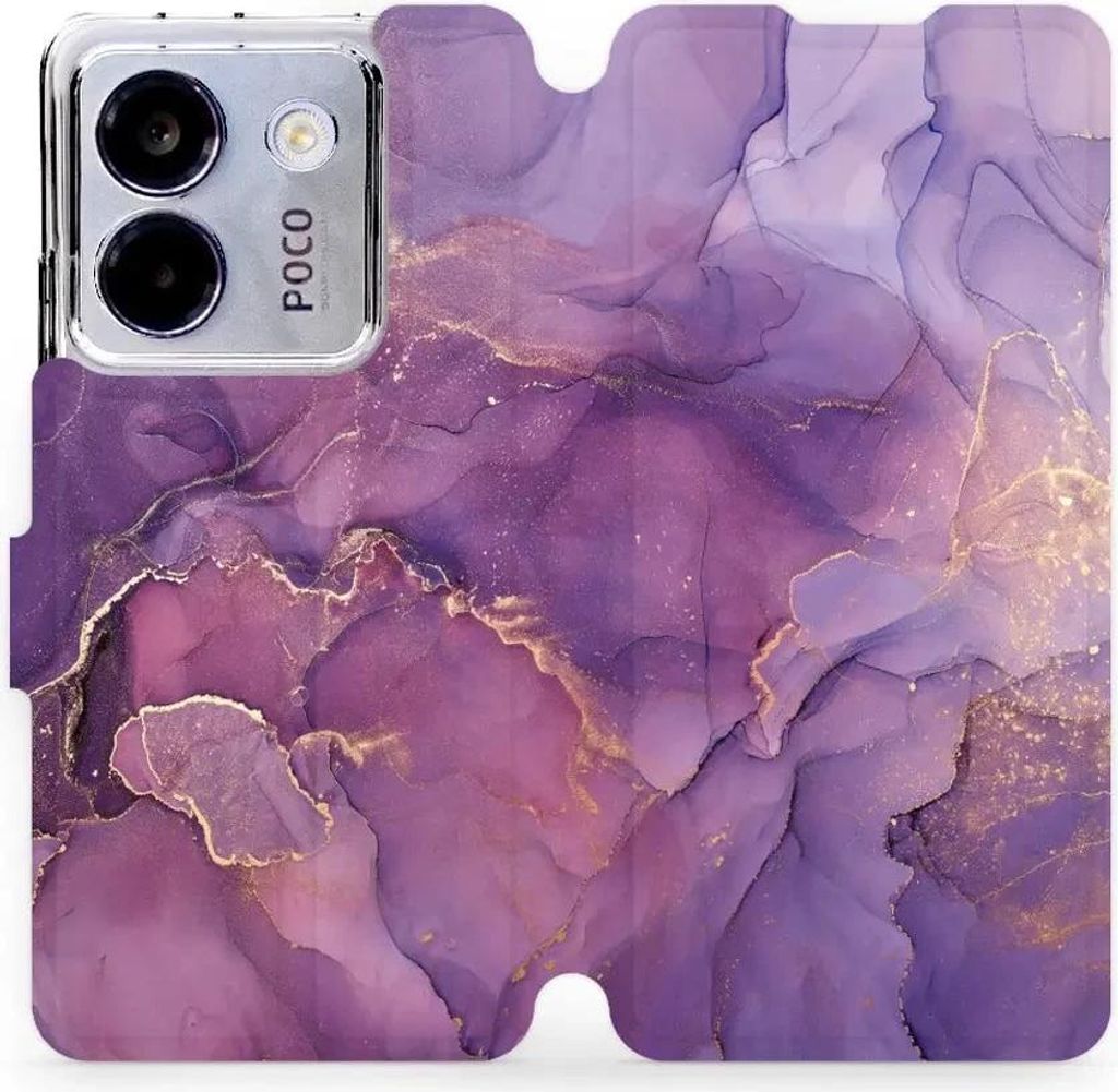 Handyhülle mit klappe für Xiaomi Poco M7 Pro 5G, Mobiwear Book, Violett