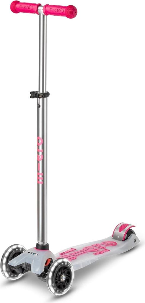 Micro Mobility Maxi Micro Deluxe Flux LED, Kinder, Dreiradroller, Mädchen, Asphalt, 50 kg, 3 Rad/Räder