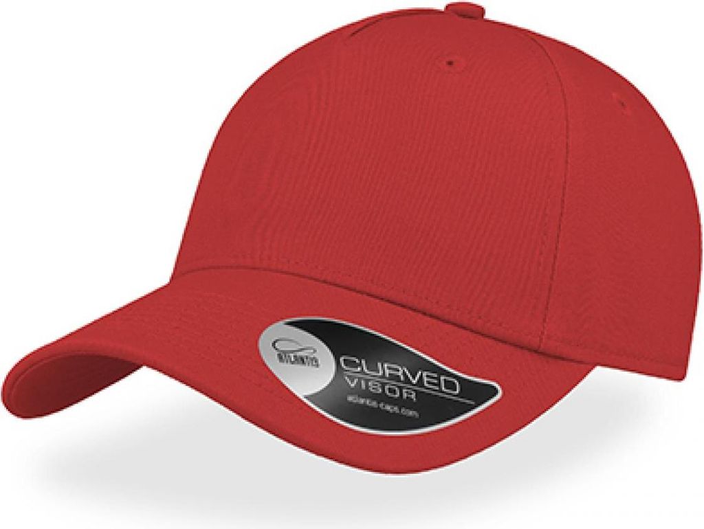 Atlantis Uni Klassische Cap 5 Panel Kappe SHOT Rot Red One Size