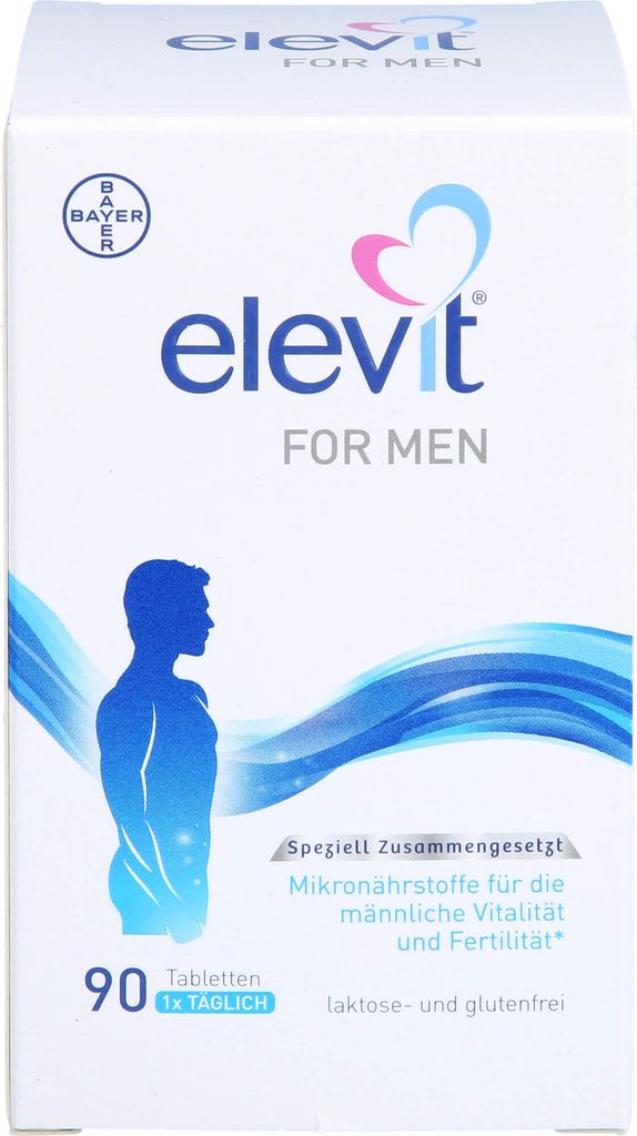 Elevit for Men Tabletten zur Unterstützung der männlichen Vitalität und Fertilität während der Babyplanung, 90 St. Tabletten