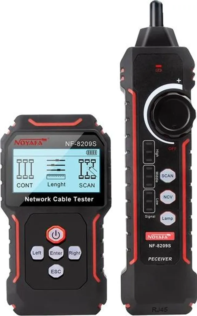 Tester Rete Noyafa NF-8209s: Misuratore Lunghezza e Verifica Crimpatura