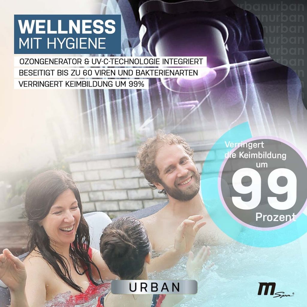 Miweba MSpa aufblasbarer Whirlpool Urban Rimba U-RB061 - 6 Produktbild 3