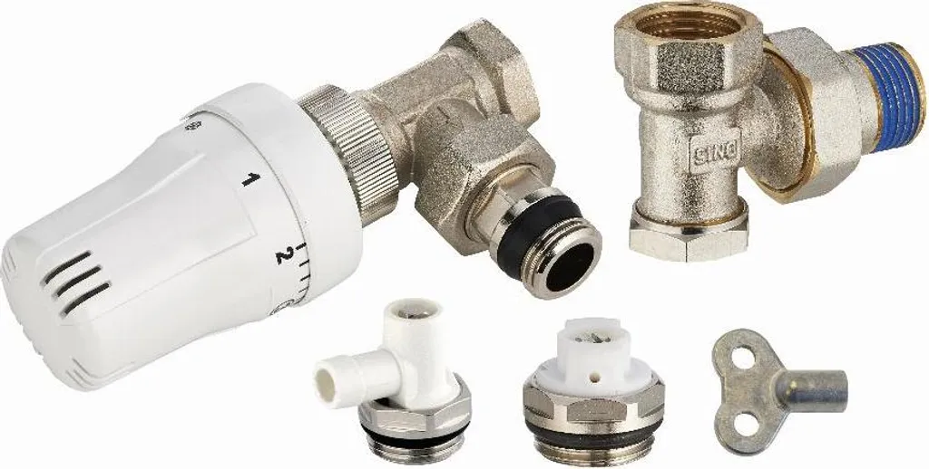 Kit pour installer un radiateur à eau chaude avec robinet thermostatique