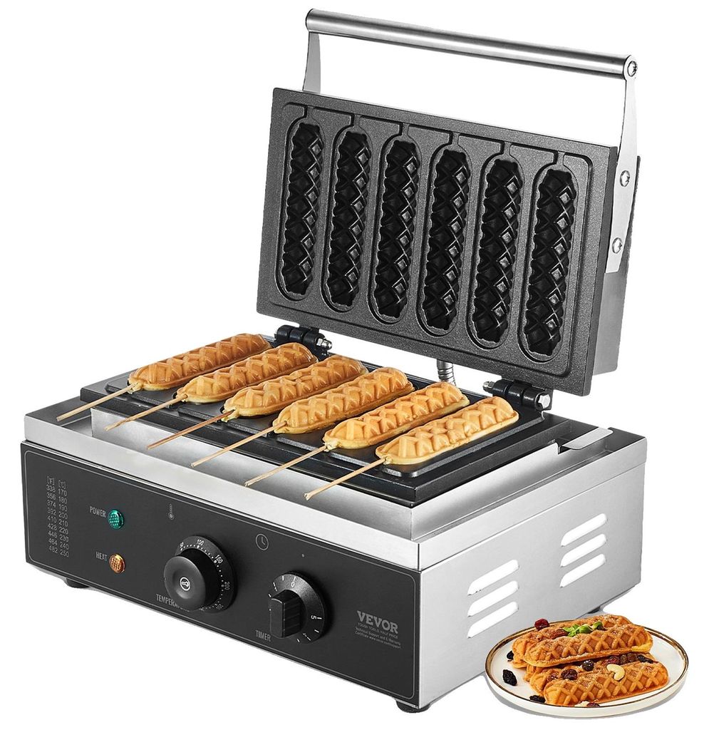VEVOR Gewerblicher Waffel-Stick-Maker, 6PCS 1500W Produktbild 