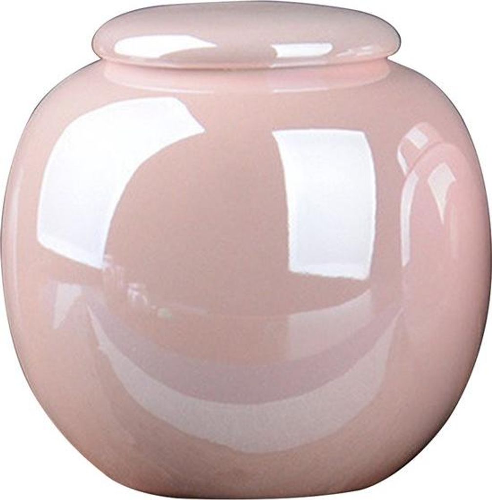 Luxe Mini Urne 350 ML aus Keramik - Rosa - Für die Asche von Haustieren oder Menschen - Dekorative Urne