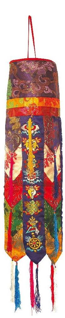 Tibetischer Raumschmuck "Chhakur Hung" Brokat 15x88cm