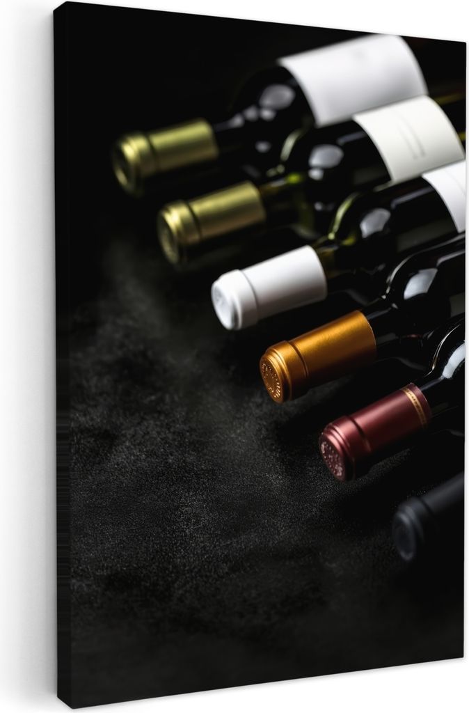 Wanddeko 40x60 cm - Getränk - Flaschen - Wein, Leinwand bilder, Wanddeko Wohnzimmer