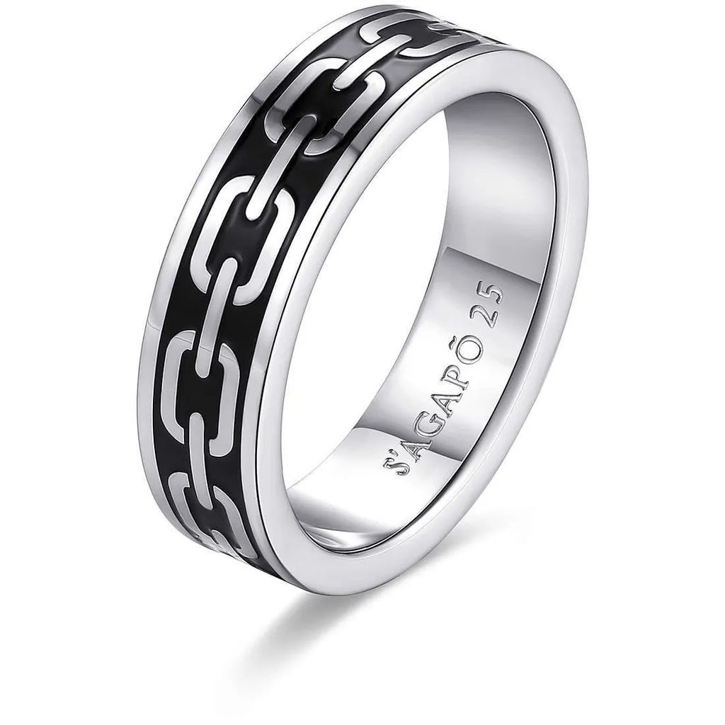 Anneau homme Ripple SRP37 en acier 61 mm idéal pour un cadeau élégant