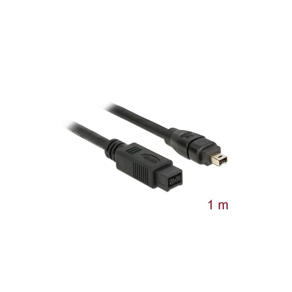DELOCK FireWire-Kabel FW400 4Pin -> FW800 9Pin St/St 1.00m
