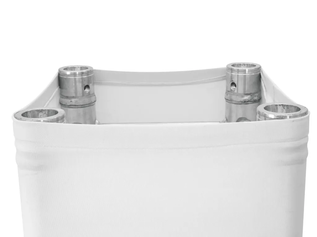 Housse cache-câbles pour structure alu 2m blanche de stand expo