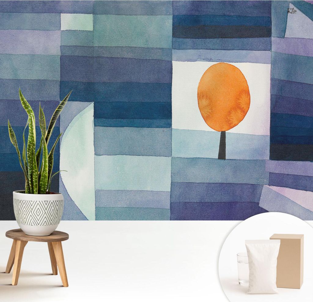 Fototapete - 208x146 cm - Tapete - Wandtapete - Wandbilder - Dekofolie - Tapete Folie - Wand - Dekoration - Wohnzimmer - Abstrakter Baum