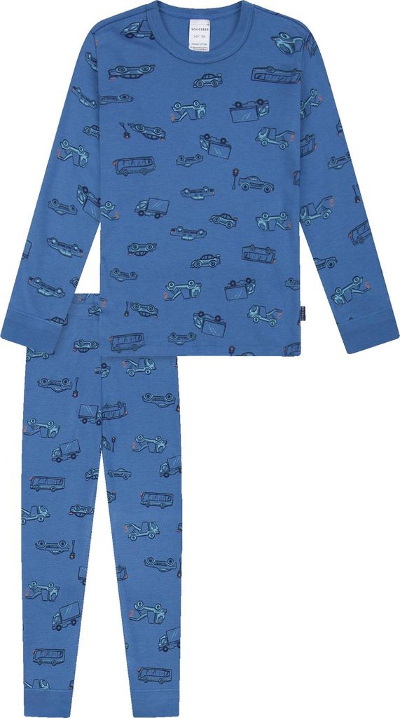Schiesser Jungen Pyjama Nightwear - blau - Größe 128