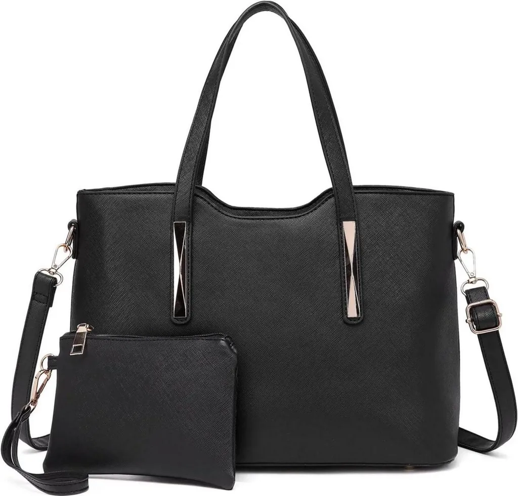 Sac à Main Femme Rigide en Cuir Synthétique avec Multi-poches Set