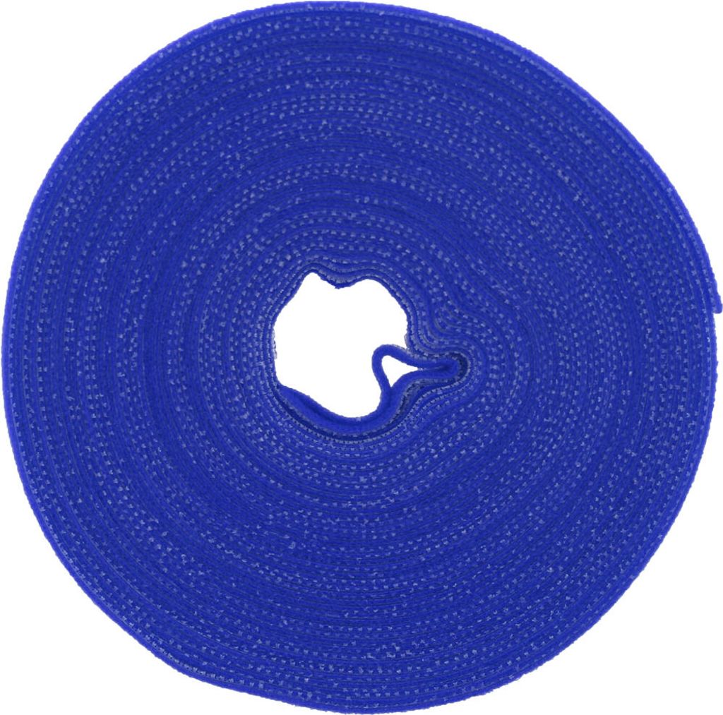 InLine Kabelbinder, Klettverschlussband 16mm, blau, 10m