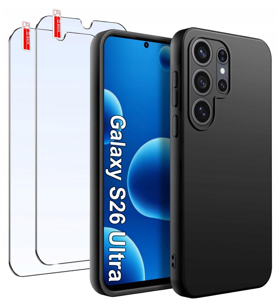 Etui für Samsung S26 Ultra Matt Schwarz Silikon Slim 2 Produktbild 