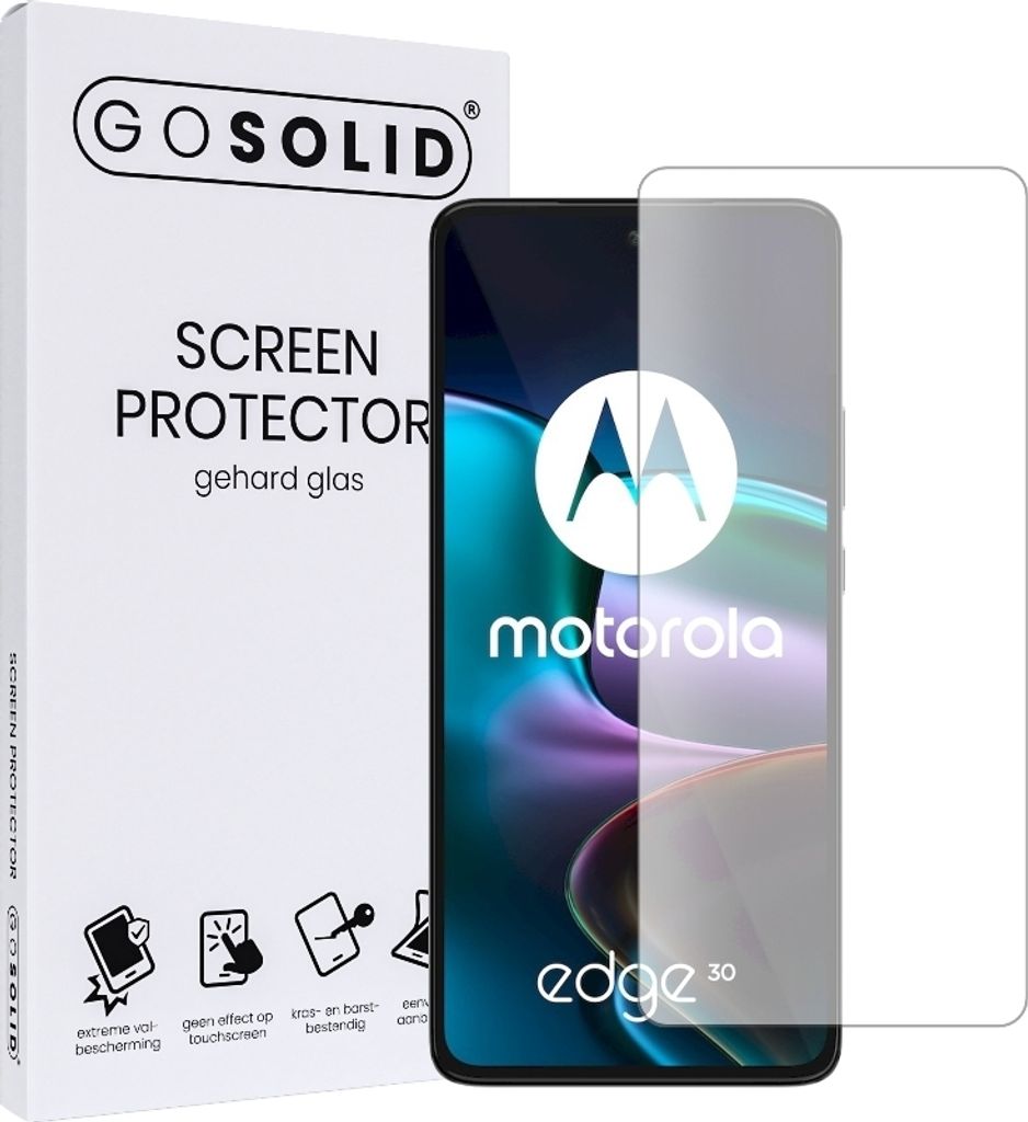 GO SOLID! Displayschutzfolie für Motorola Edge 30 aus gehärtetem Glas