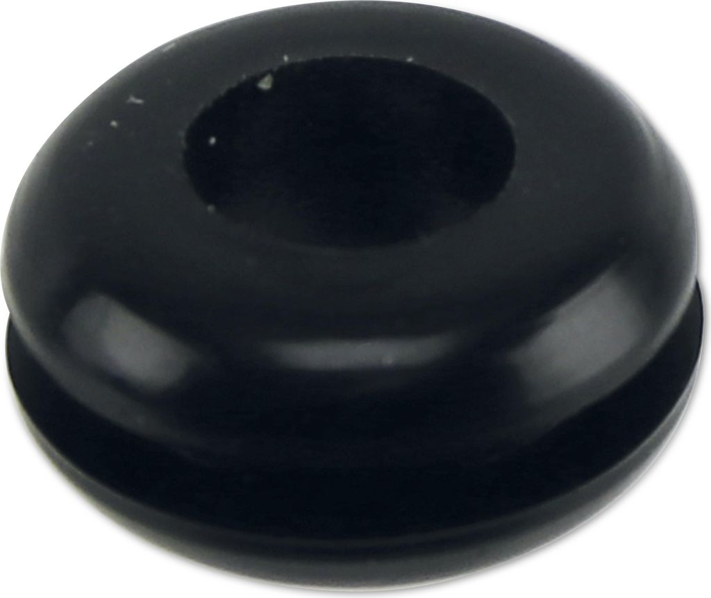 KSS Kabeldurchführungstülle PVC weich, schwarz, Plattenstärke 1,7, Loch-Ø 6,4, offen, 1 Stück