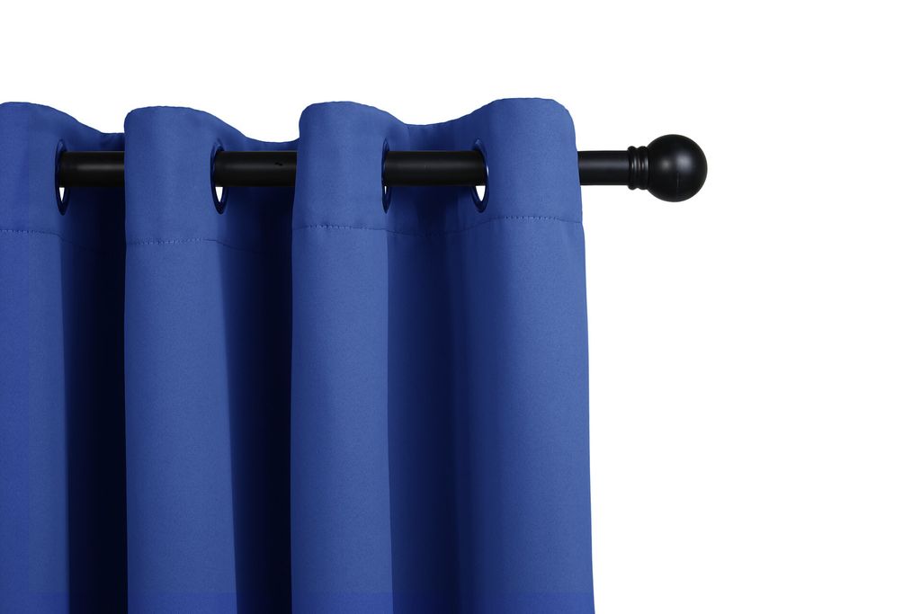 LIFA LIVING 1x Blickdichter Vorhang mit Ösen in Blau, 250 x 150 cm (L x B) Verdunkelungsvorhang mit Ringen, Vorhang für Schlafzimmer, Wohnzimmer
