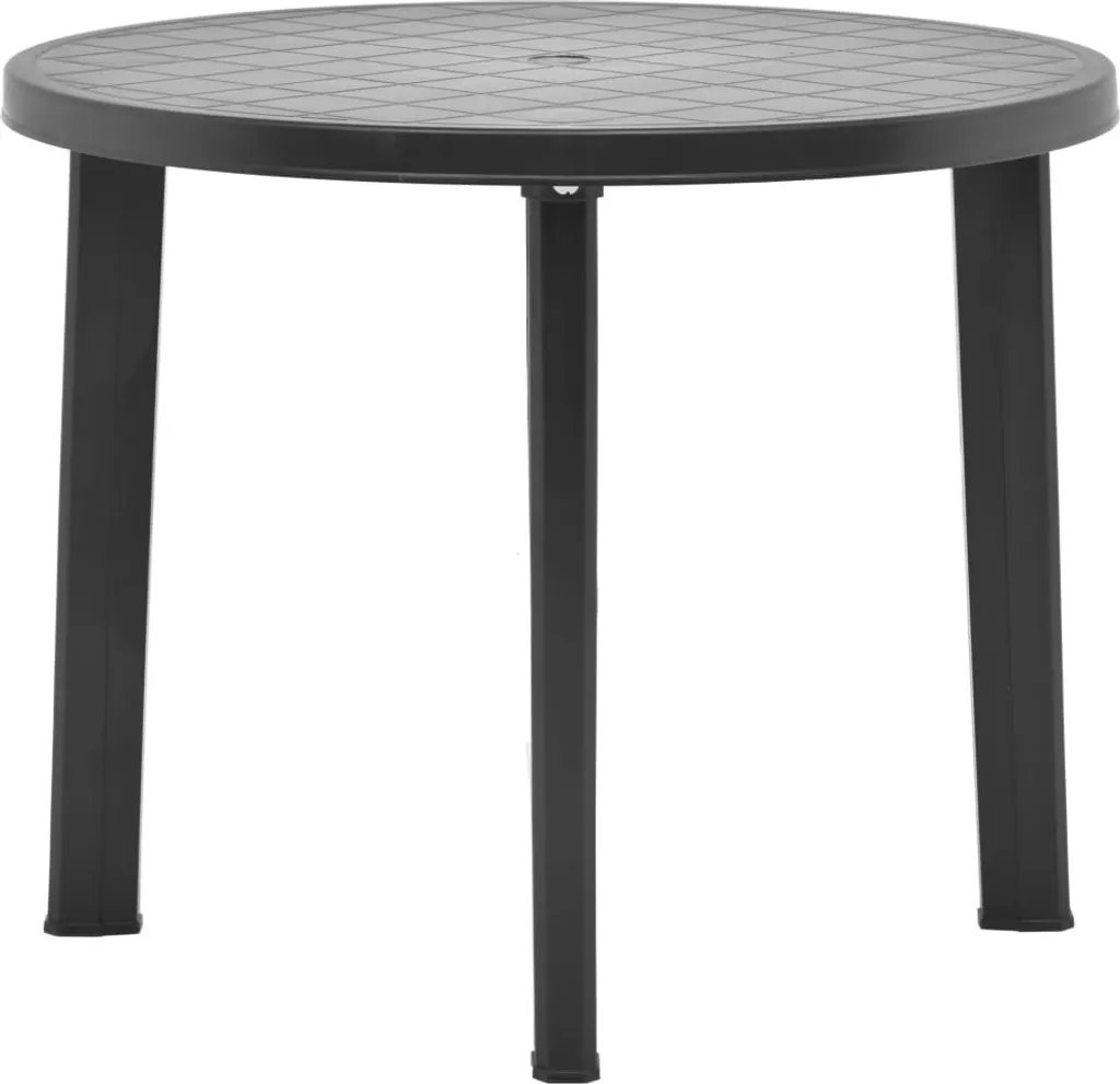 Tavolo da Giardino Antracite 89 cm Plastica | The Living Store Esterno
