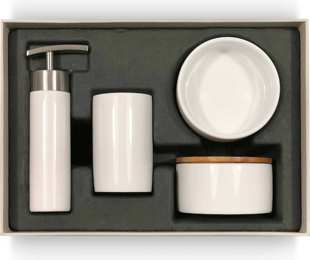 grace grand spa Bad-Accessoires-Set aus Porzellan Weiß One Size
