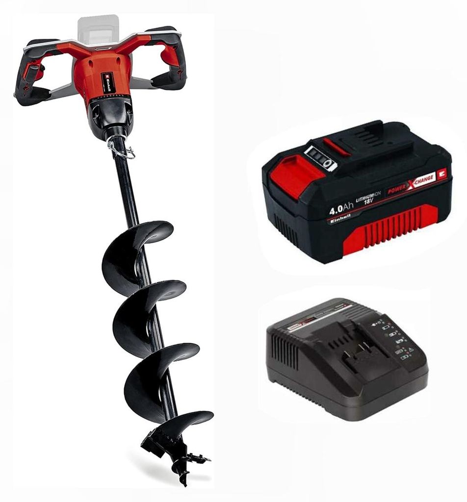 Einhell Erdbohrer GP-EA 18/150 Li BL-18 V. Ø 150 mm T 80 cm,+ Akku 4.0 Ah,