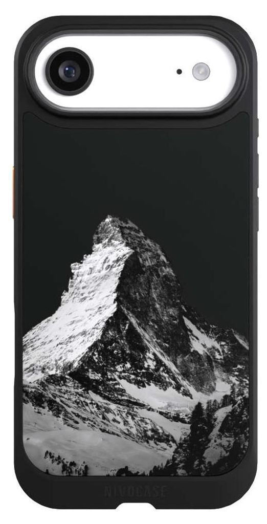 NIVOCASE Hülle für Apple iPhone Air Handyhülle NIVOcore Case Schwarz Alpspitze Berg Schnee