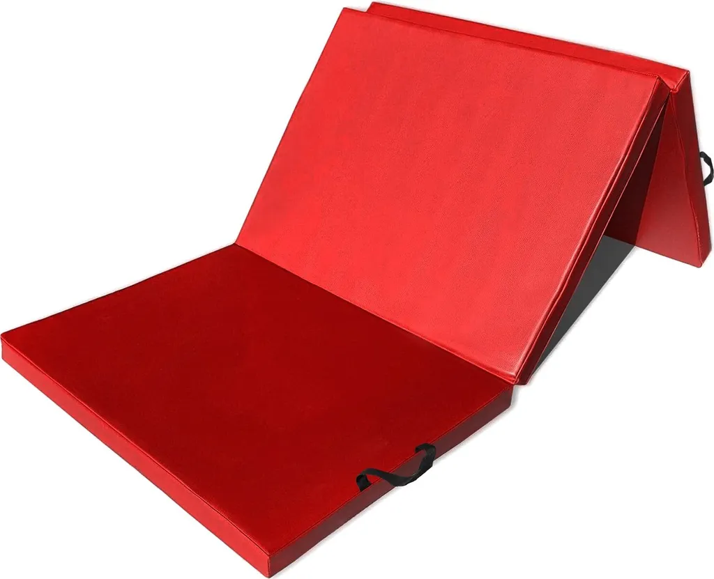 Tapis pliable 4cm pour éviter les douleurs - Matelas gym 183x90 rouge