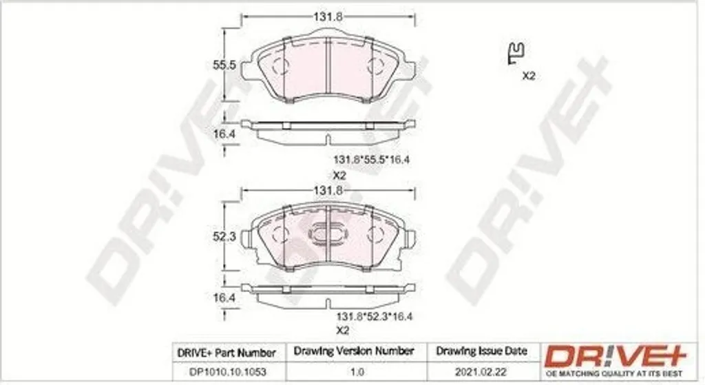 Plaquettes de frein avant anti-bruit pour Opel Meriva et Corsa C - OE 16