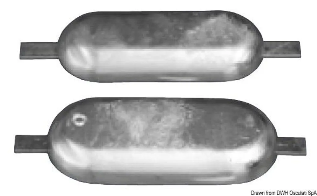 Stopper la corrosion : Anode magnésium à souder 320 x 147mm 2,5 kg pro