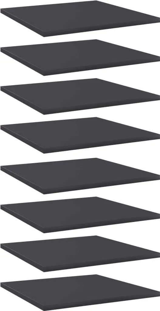 Set 8 Ripiani Quadrati 40x40 cm Grigio - Arredo Moderno Living Store