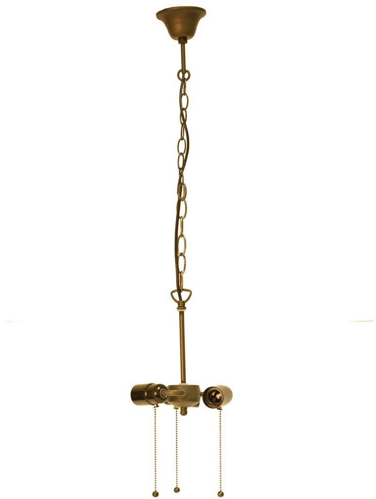 Clayre & Eef Kordel-Anhänger-Halskette Tiffany Ø 19x160 cm Braun Eisen