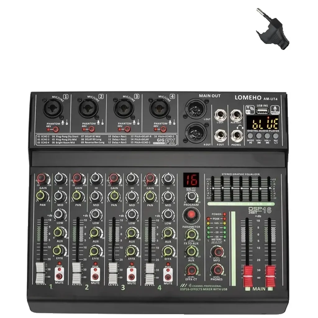 Corrigez votre son avec ce mixeur audio 7 bandes à alimentation fantôme 48V