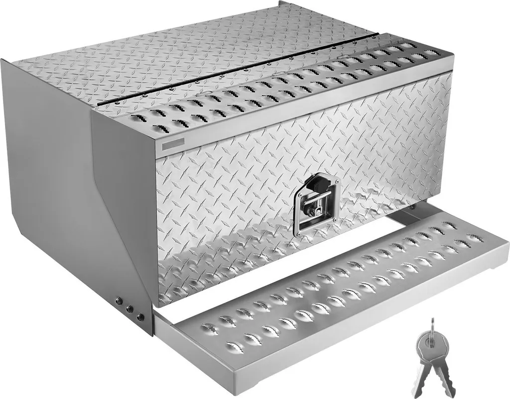Boîte à outils camion en aluminium 760x750x400 mm avec serrure en T