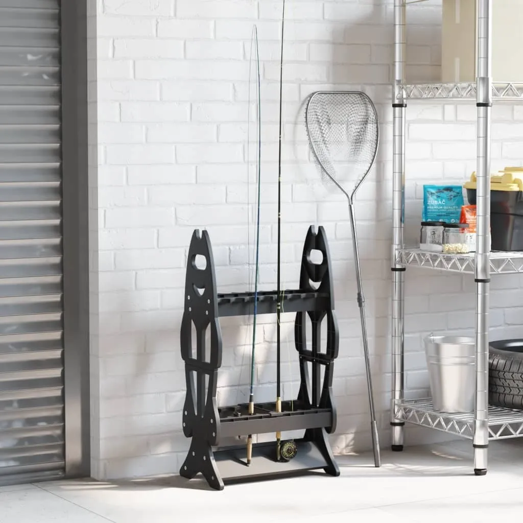 Support de rangement canne à pêche pour 16 unités - Rack noir compact - 3