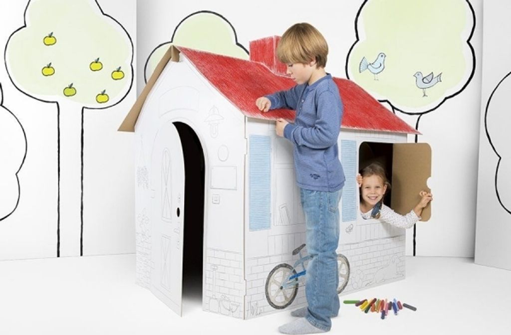Casa di cartone per bambini Tektorado grande Immagine del prodotto 