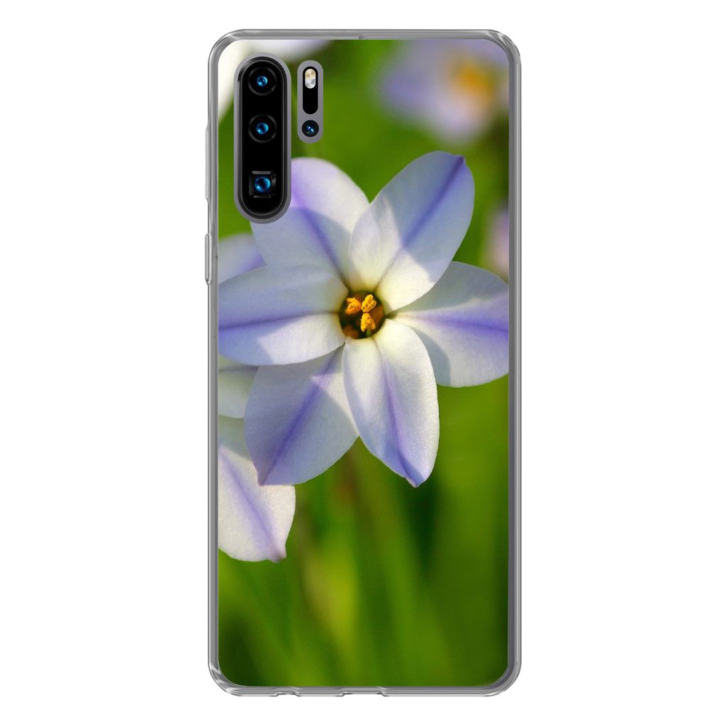 MuchoWow Handyhülle Schutzhülle Hülle für Huawei P30 Pro Blumen - Garten - Lila Silikon Softcase Handy Hülle - Schutzdeckel