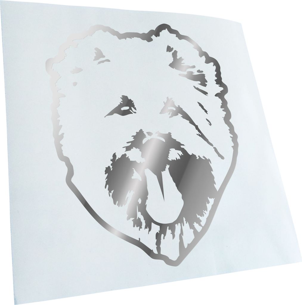 Kiwistar - Autoaufkleber - Pyrenean Shepherd Hund - Chrom - 24x18cm - Aufkleber für Auto, Laptop, Fahrrad, LKW, Motorrad Mehrfarbig JDM Decal Racing