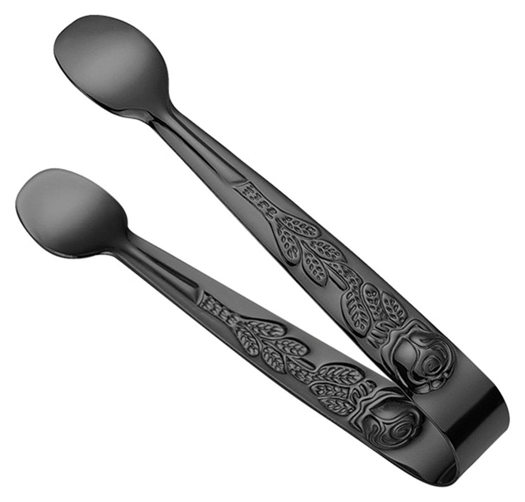Mini-Eiswürfelzange aus Edelstahl 304, lebensmittelecht, kompakter Eiswürfelclip, rutschfester Griff, ideal für Kaffee, Zuckerwürfel, Bar, Hot ...