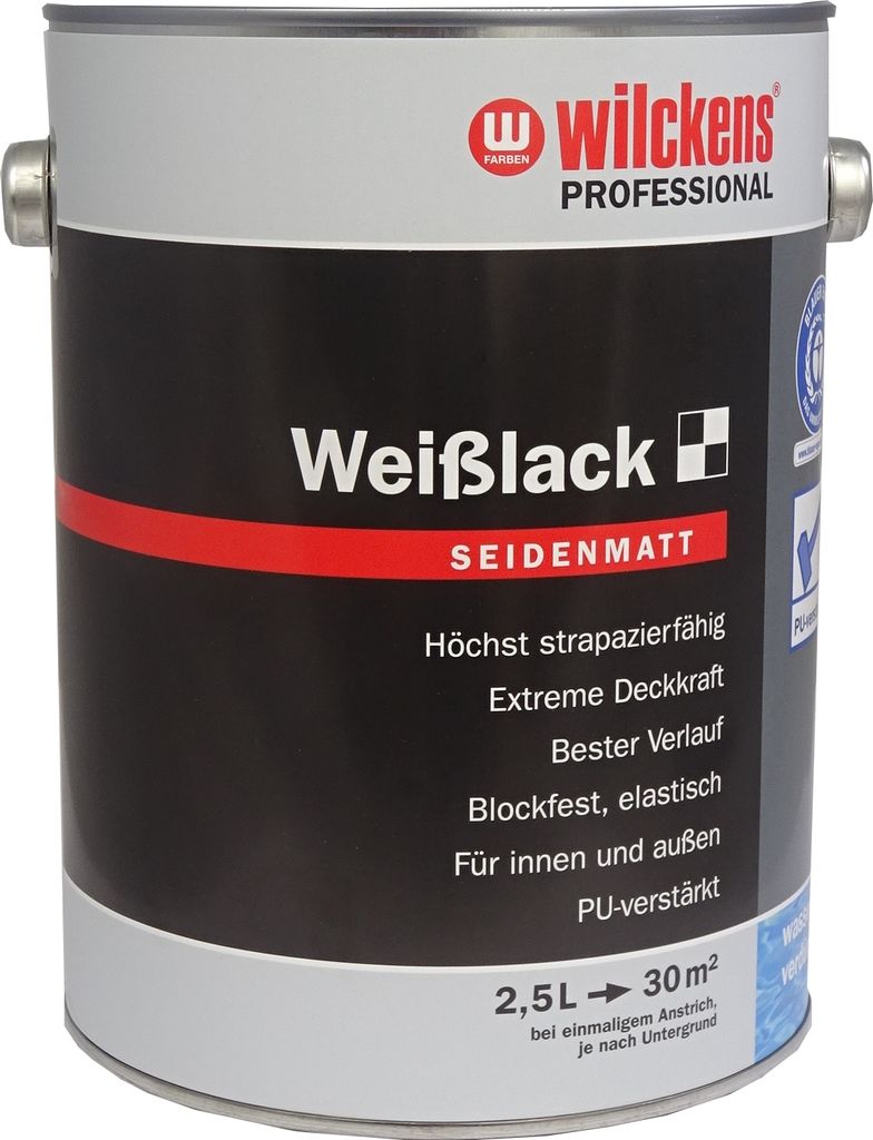 Wilckens Professional Weißlack seidenmatt, 2,5 l Produktbild 
