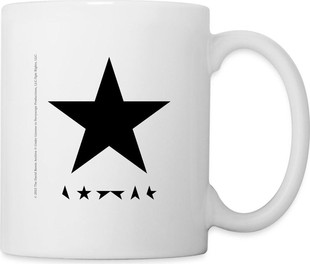 Spreadshirt David Bowie Album Cover Blackstar Tasse, One size, Weiß
