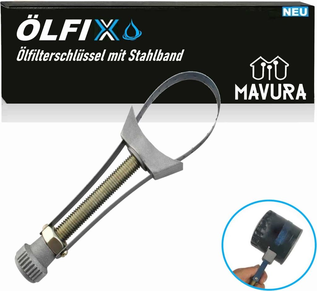 ÖLFIX Ölfilterschlüssel Bandschlüssel Ölfilter Werkzeug Universal Metall 60-110