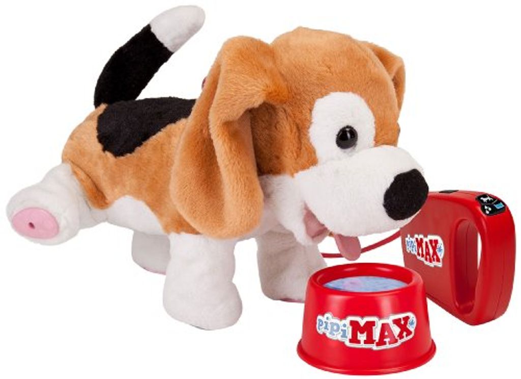 Hund Pipi Max Beagle Plüschtier laufen bellen trinken Kinderspielzeug Toy B-WARE 