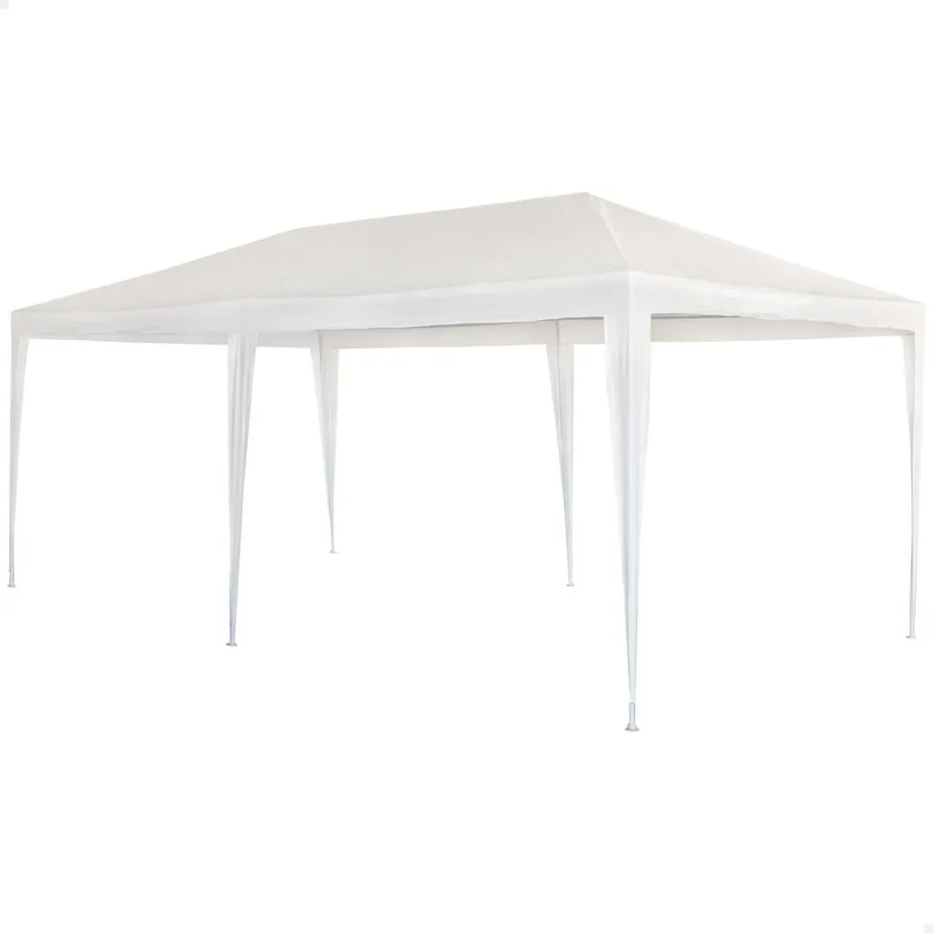 Gazebo da Giardino 6x3m Aktive Bianco - Metallo e PE per Feste
